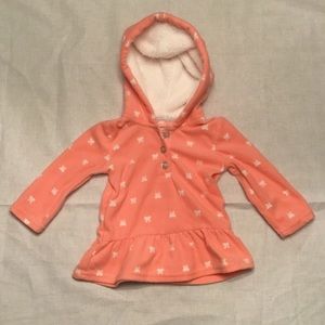 Carters Hooded Velour Sweatshirt, Size 12, New